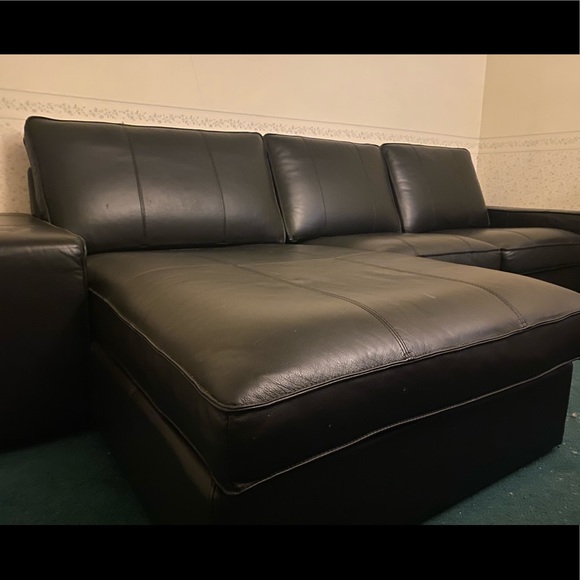 IKEA Leather Sectional Sofa 4 sets. - Picture 9 of 10